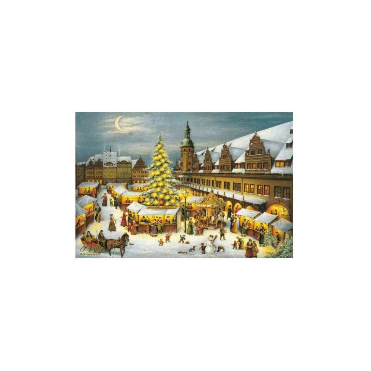 2916 - Weihnachtspostkarte "Leipzig Weihnachtsmarkt"