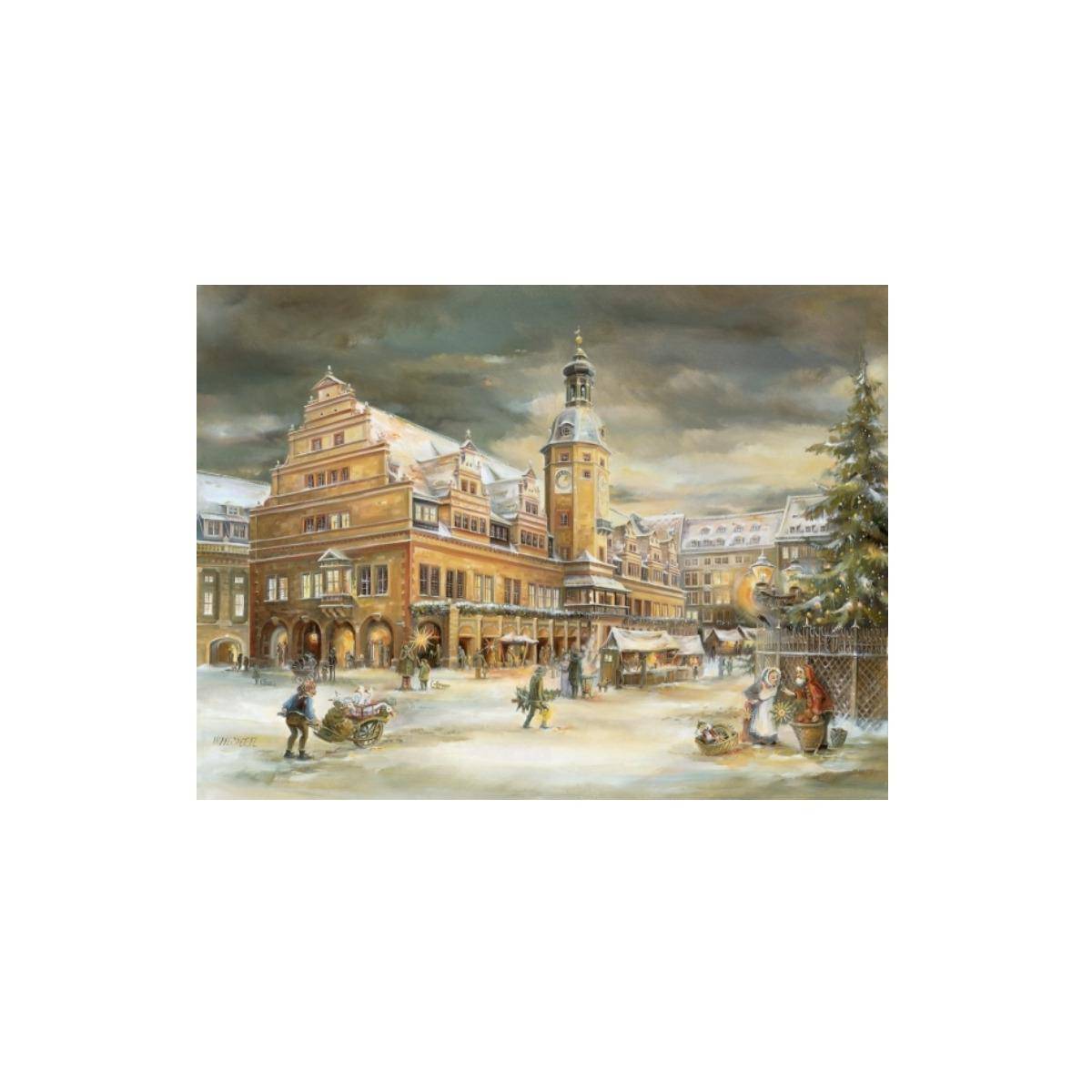 2917 - Weihnachtspostkarte "Leipzig Rathaus"