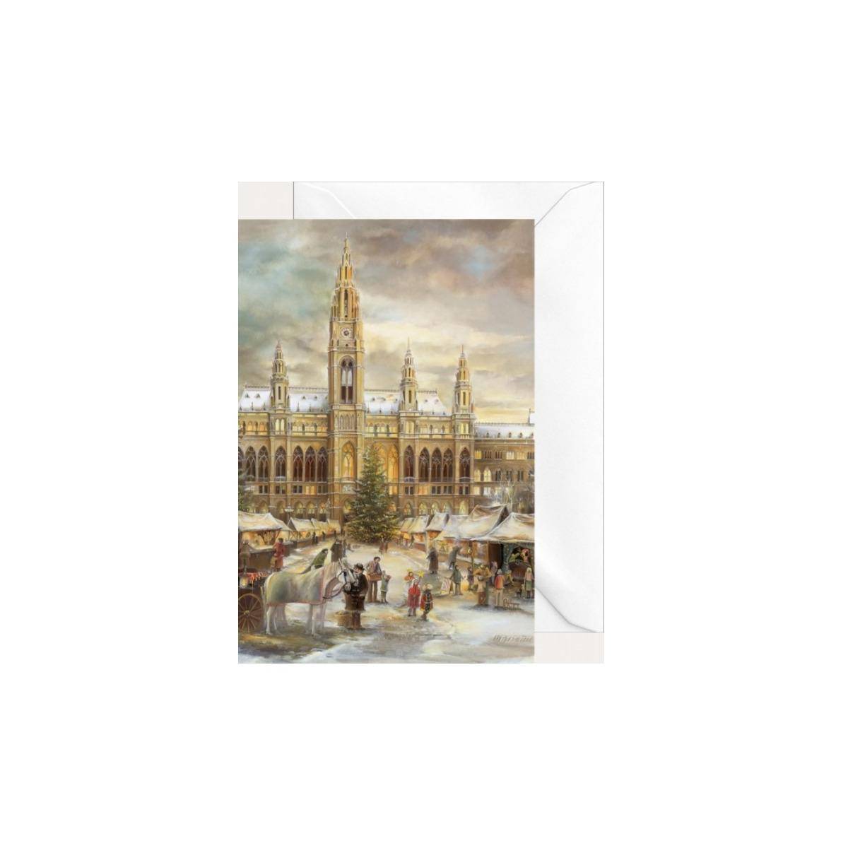 2528 - Weihnachtsklappkarte "Wien Rathaus"