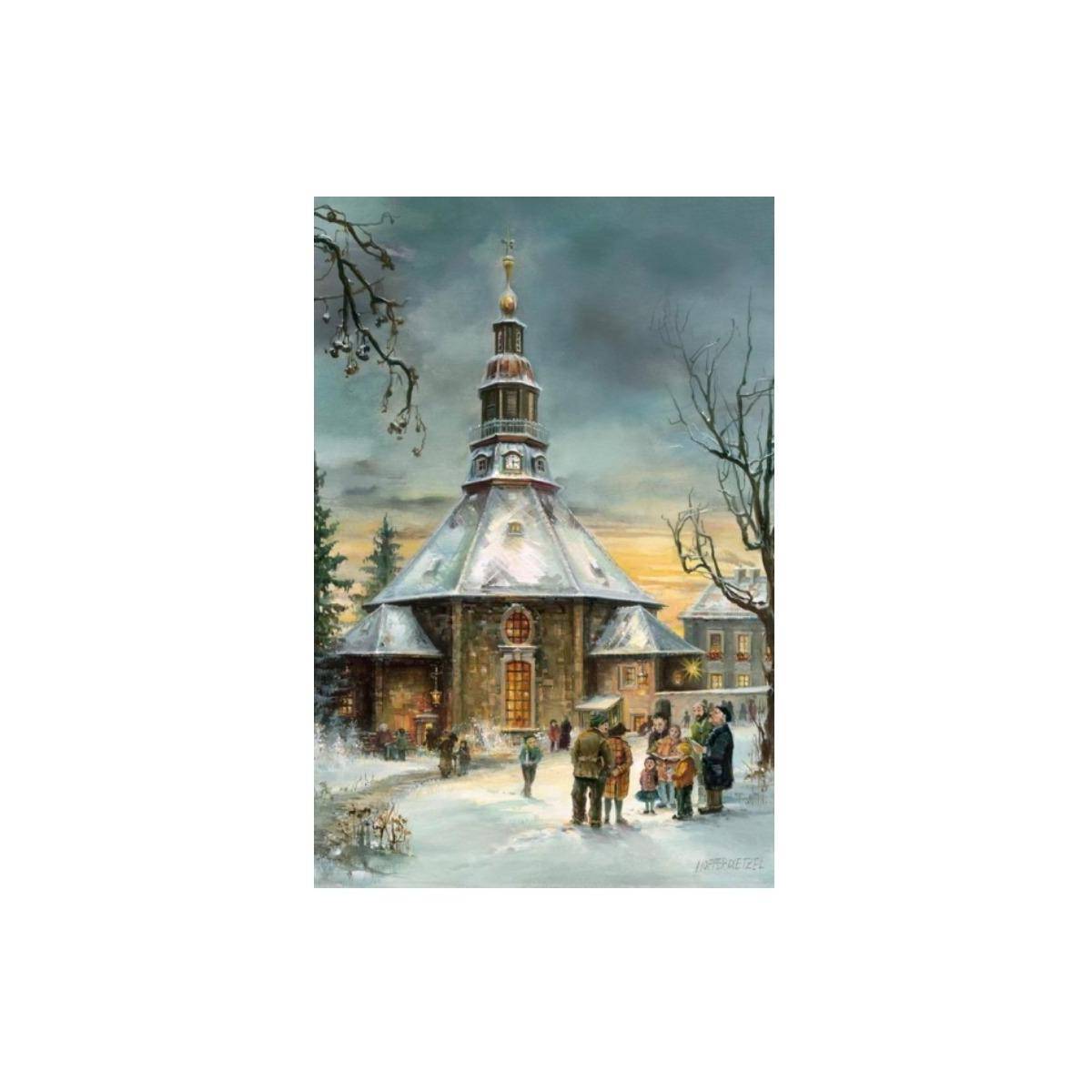 2921 - Weihnachtspostkarte "Seiffener Kirche"