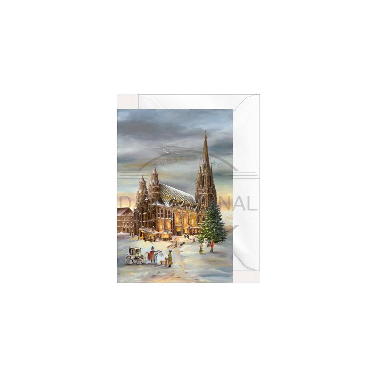 2938 - Weihnachtsklappkarte - Wien Stephansdom
