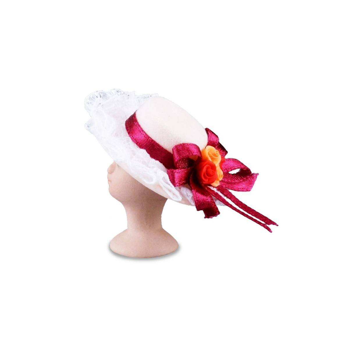 001.759/5 - Rosa Hut mit Kopf, Miniatur
