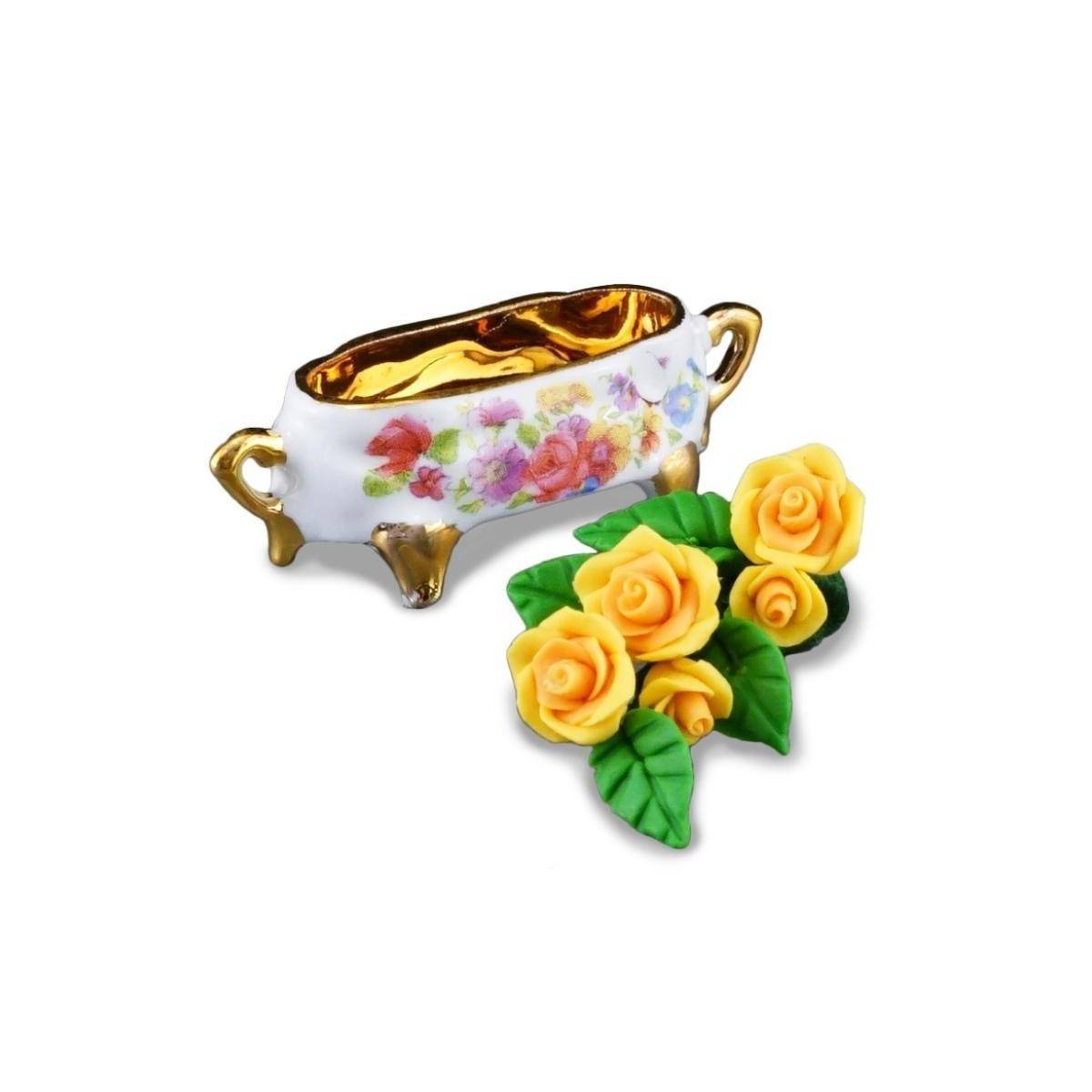 001.601/5 - Rosenpokal gelb, Miniatur