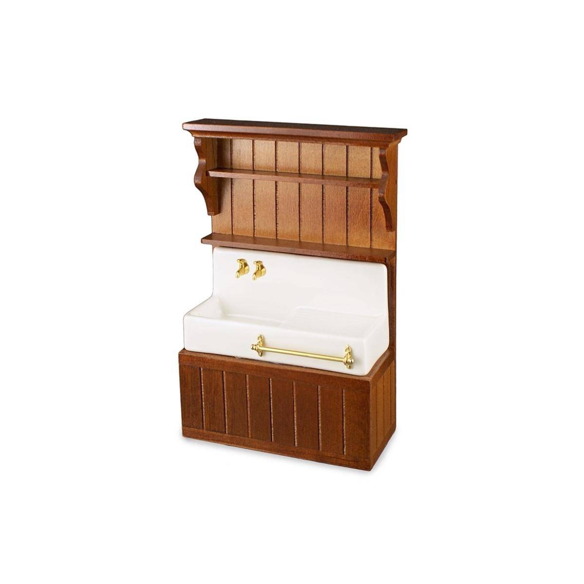 001.841/4 - Küchenwaschbecken, braun, leer, Miniatur