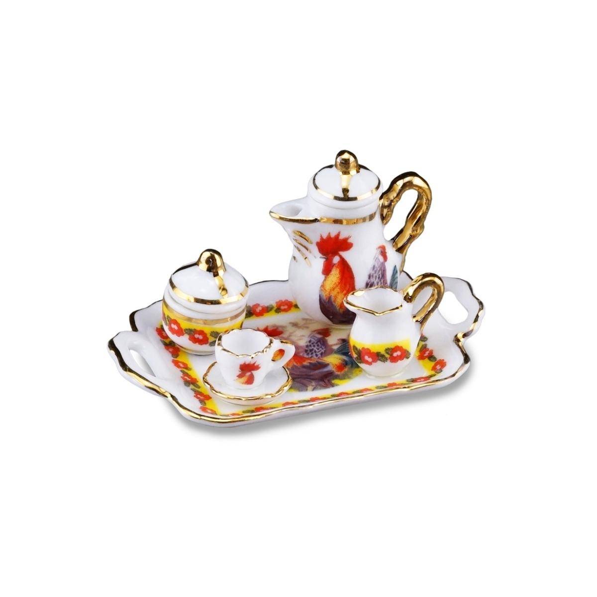 001.622/5 - Kaffeetablett "Hahn", Miniatur