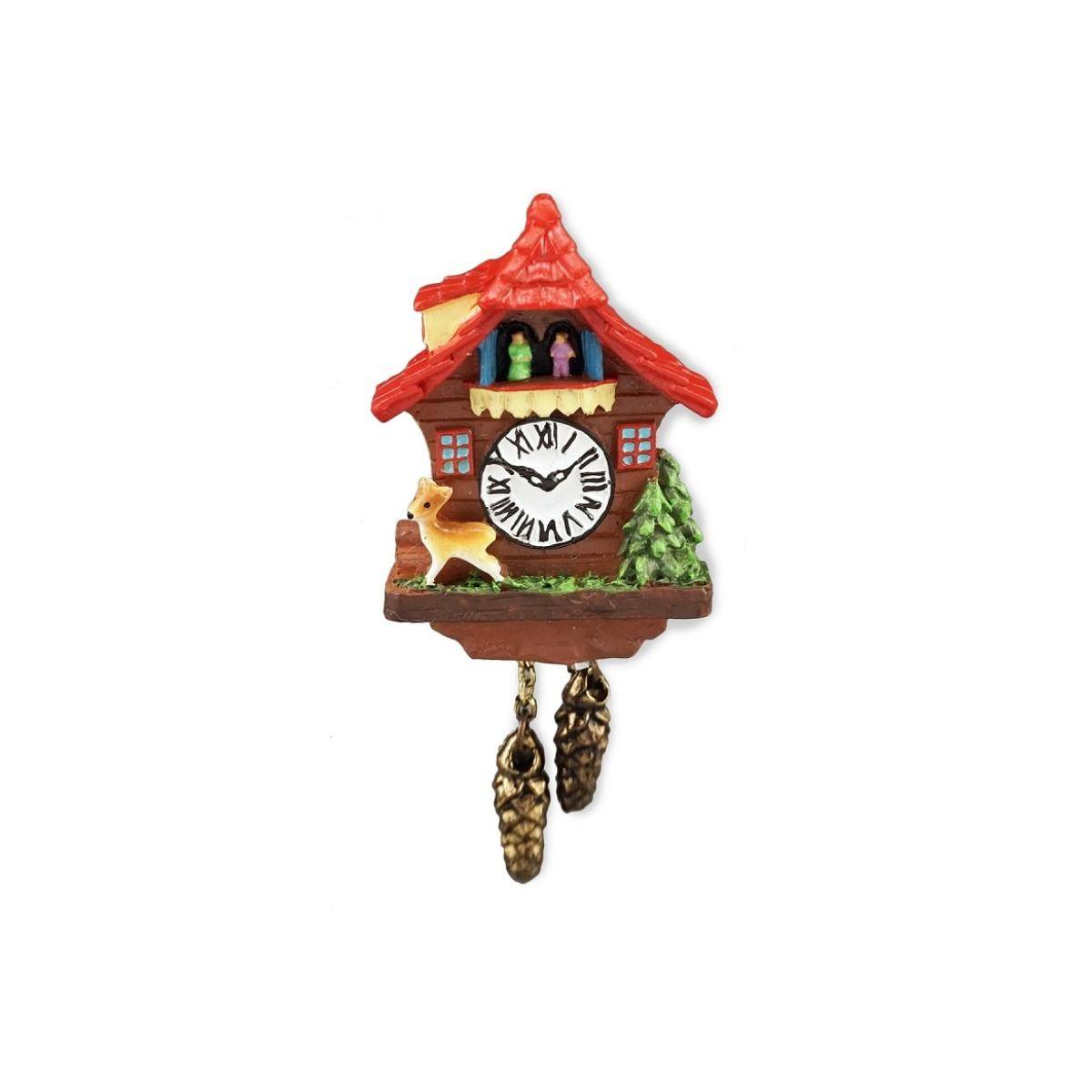 001.394/5 - Kuckucksuhr mit rotem Dach, Miniatur