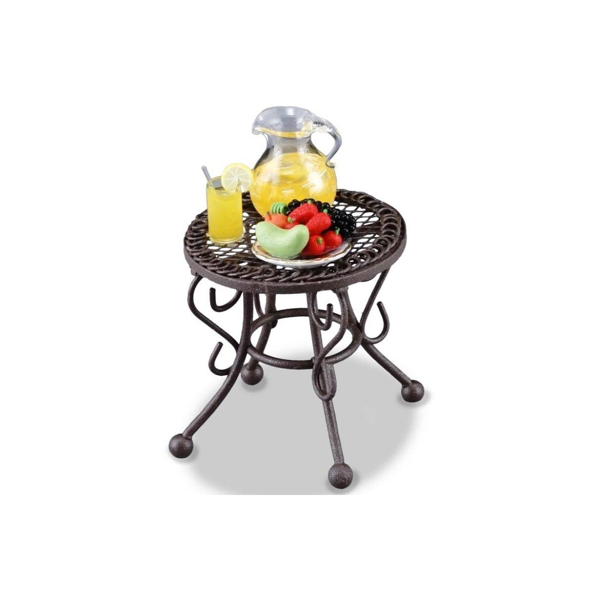 001.807/7 - Kleiner Gartentisch, dekoriert, Miniatur