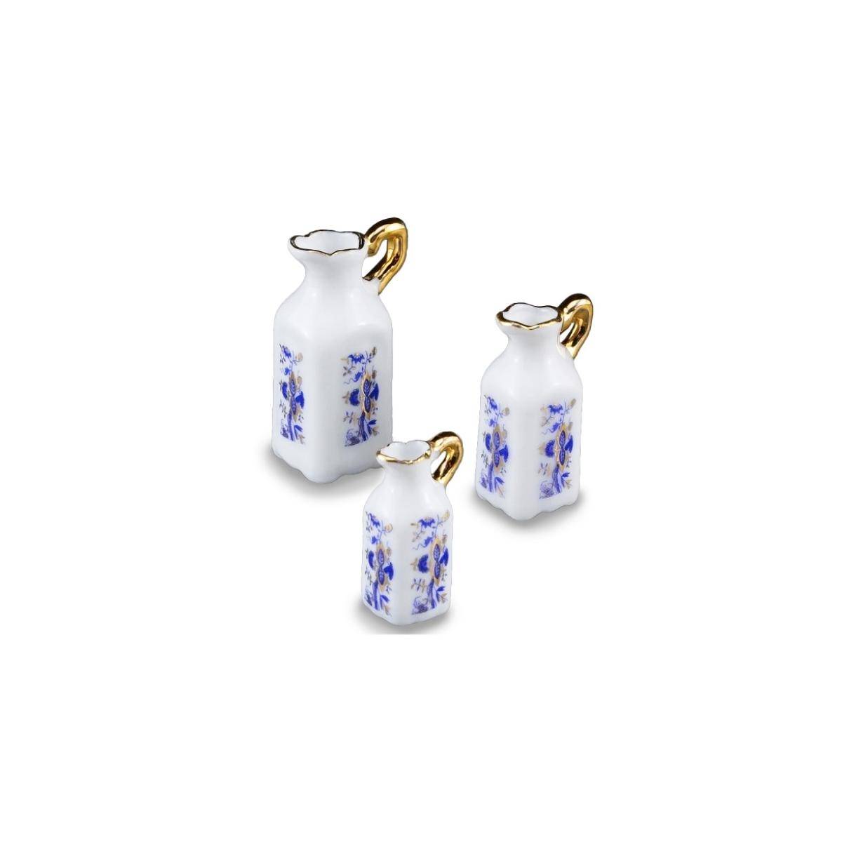 001.326/5 - Viereckkrüge-Trio "Zwiebel Gold", Miniatur