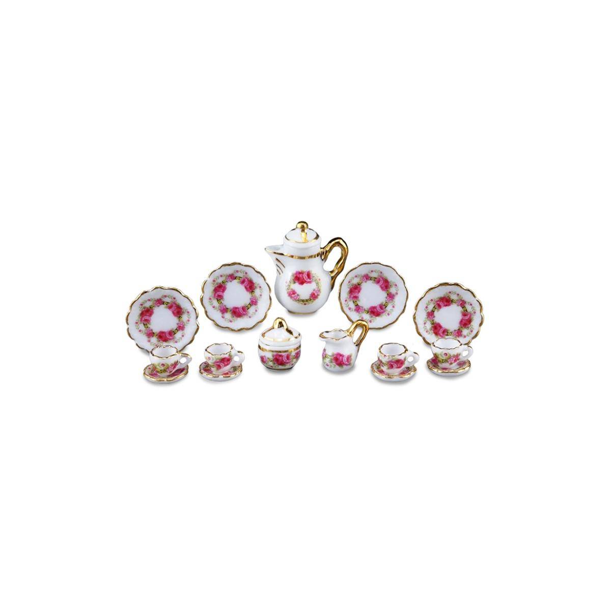 001.343/6 - Kaffeeservice "Rosenband", 15-tlg., Miniatur