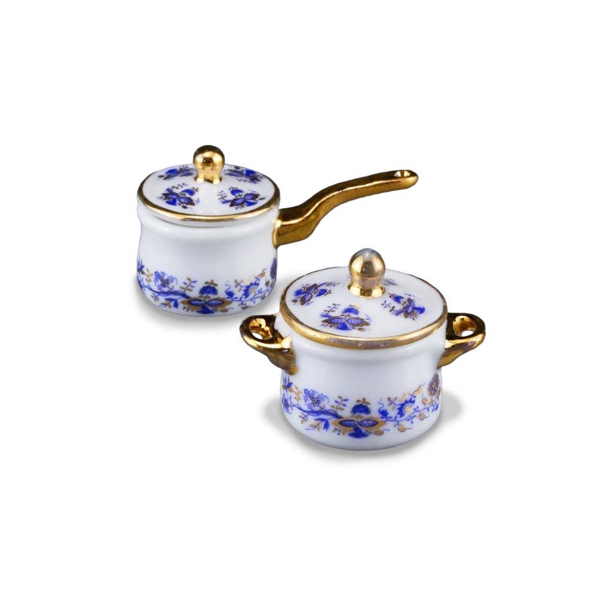 001.486/5 - Zwei Töpfe "Zwiebel Gold", Miniatur