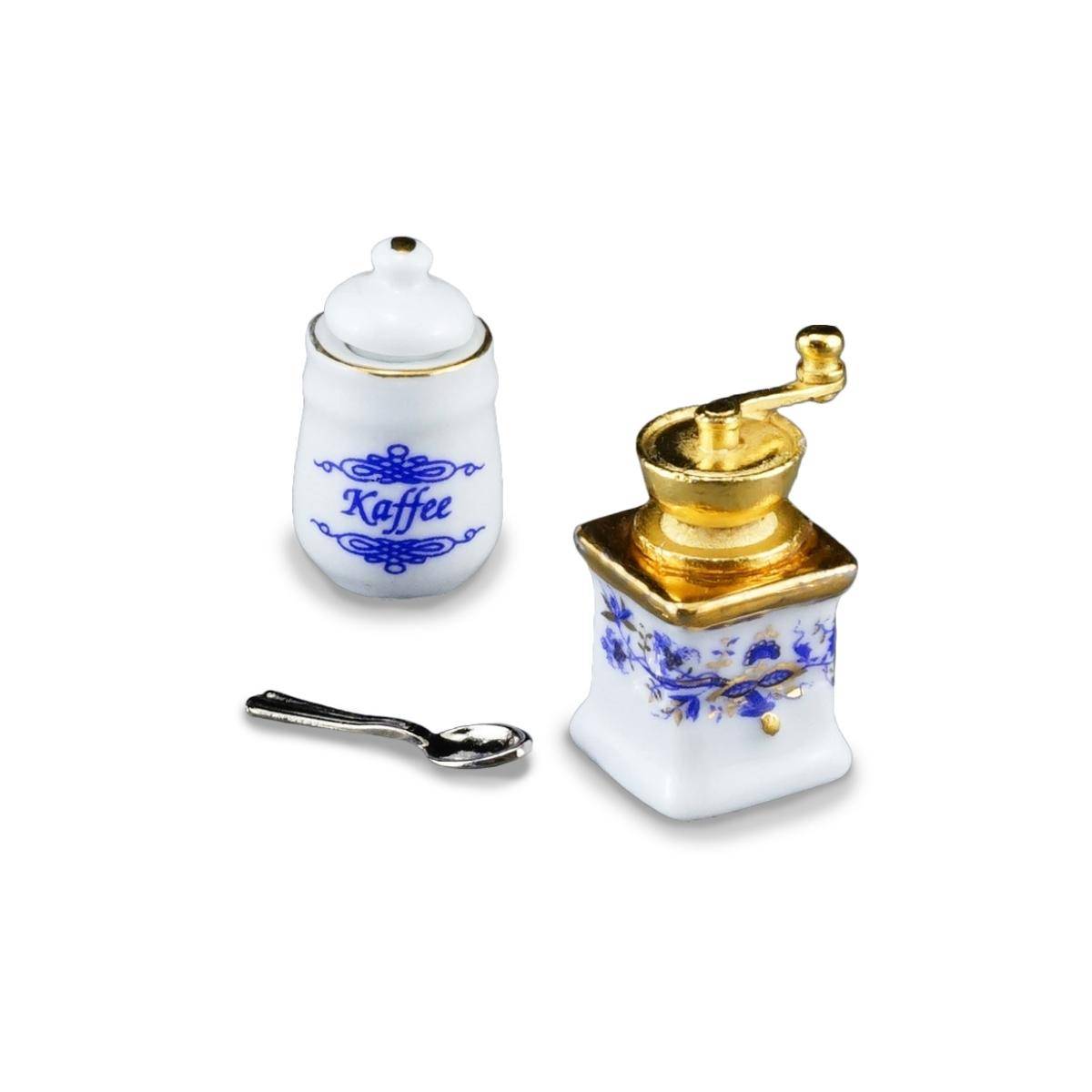 001.692/5 - Kaffeemühle und Vorratsdose "Zwiebel Gold", Miniatur