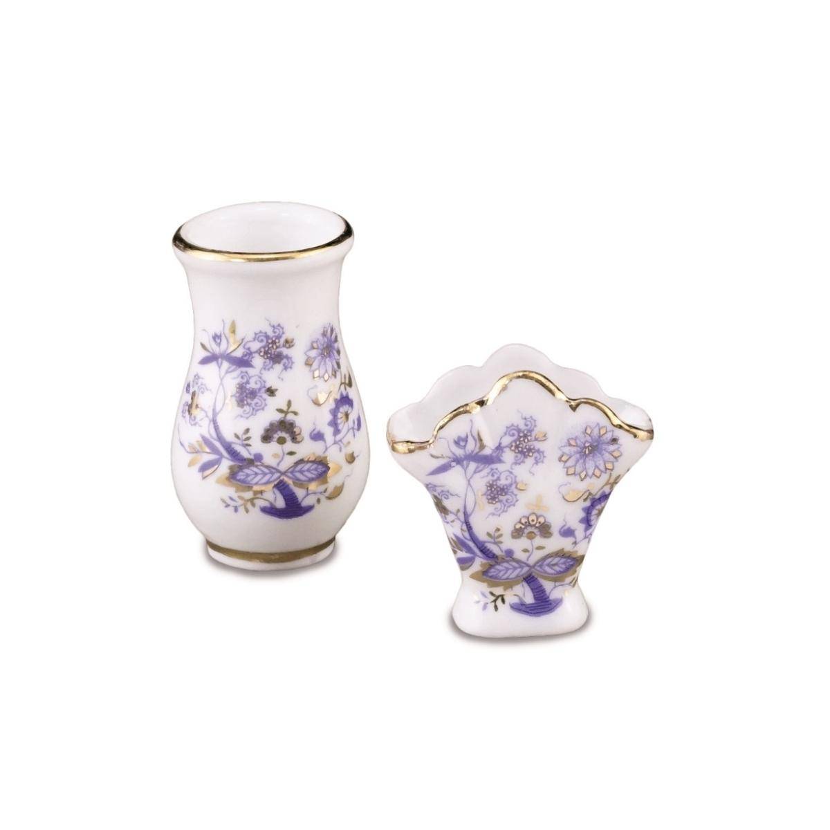 001.378/5 - Fächer- und Bodenvase "Zwiebel Gold", Miniatur