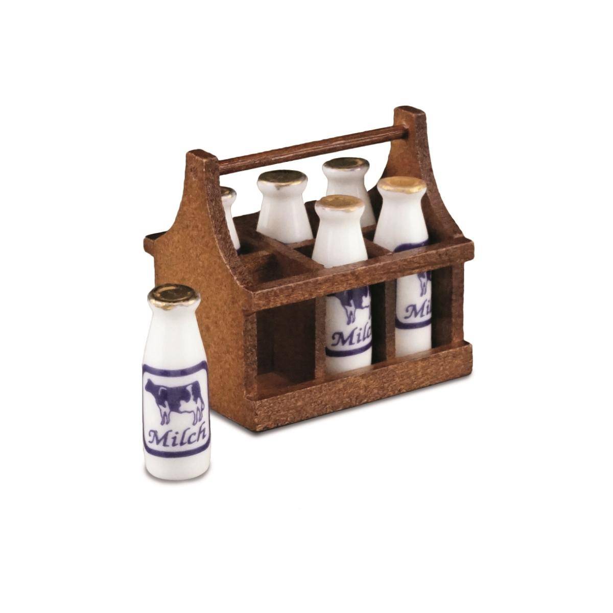 001.413/5 - Milchflaschenträger aus Holz, Miniatur