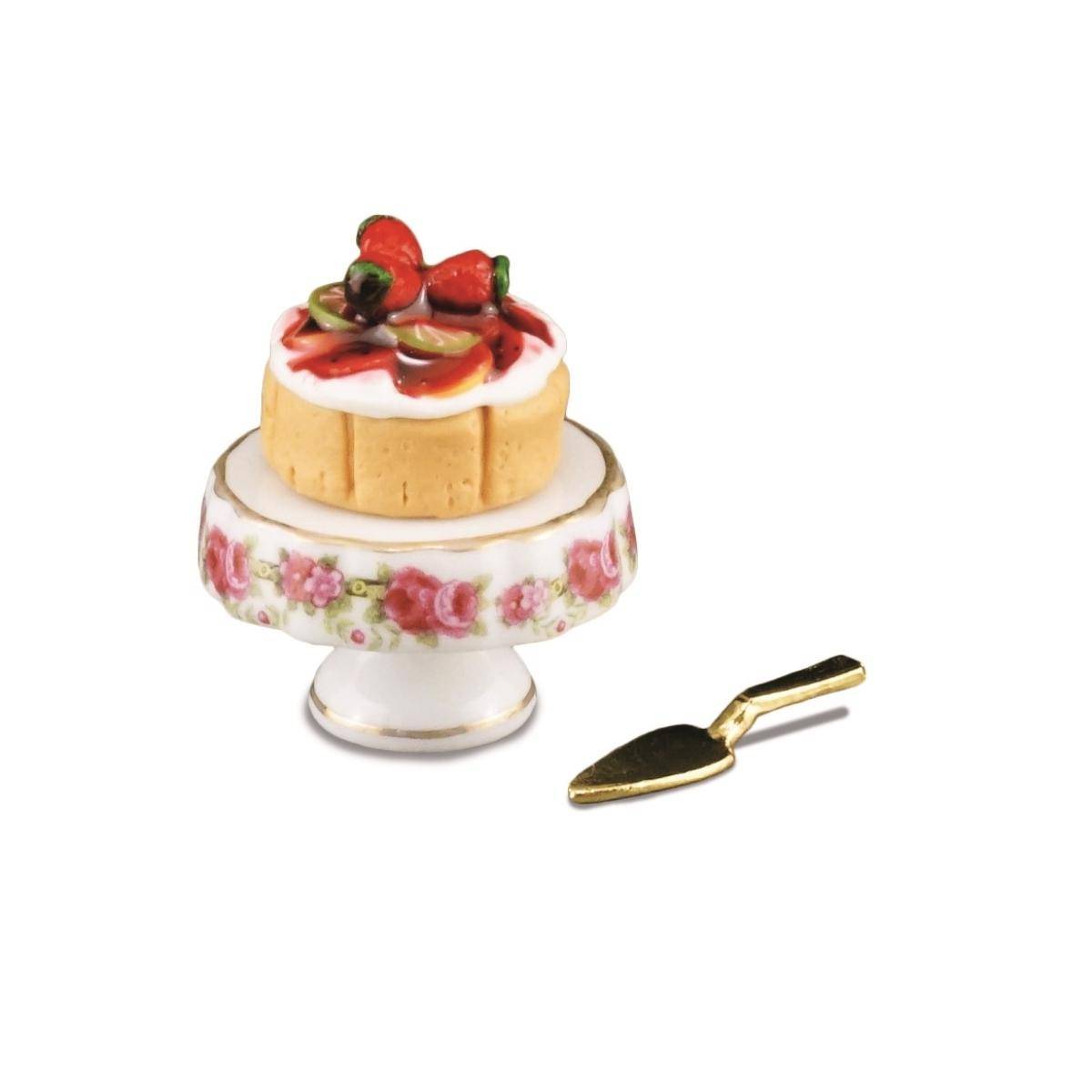 001.659/5 - Obsttorte auf Kuchenplatte, Miniatur