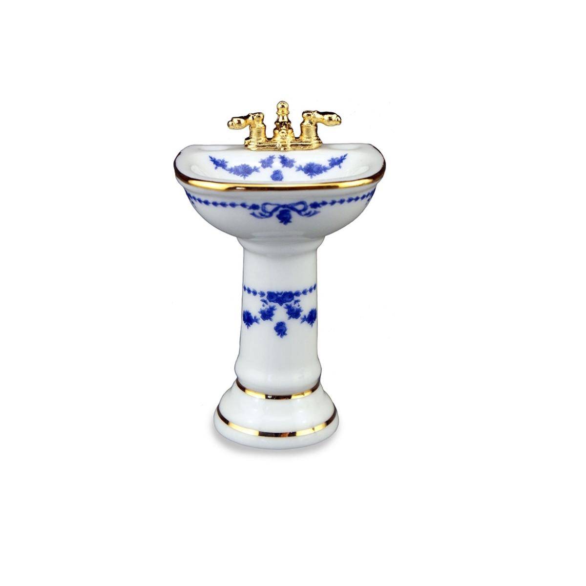 001.664/4 - Waschbecken "Blaue Schleife", Miniatur