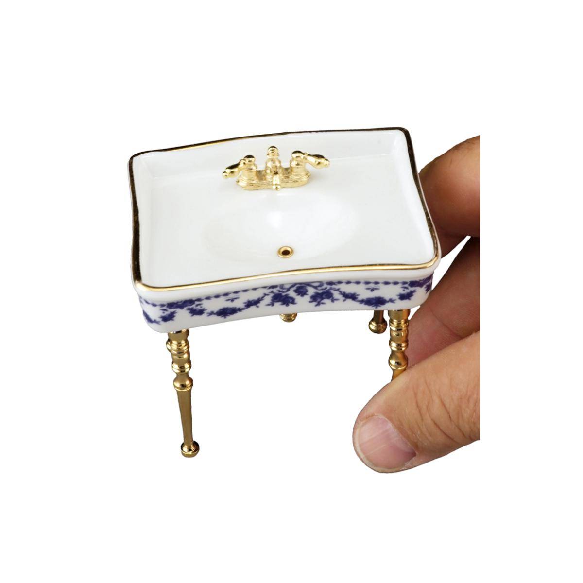 001.734/7 - Waschtisch "Blaue Schleife", Miniatur