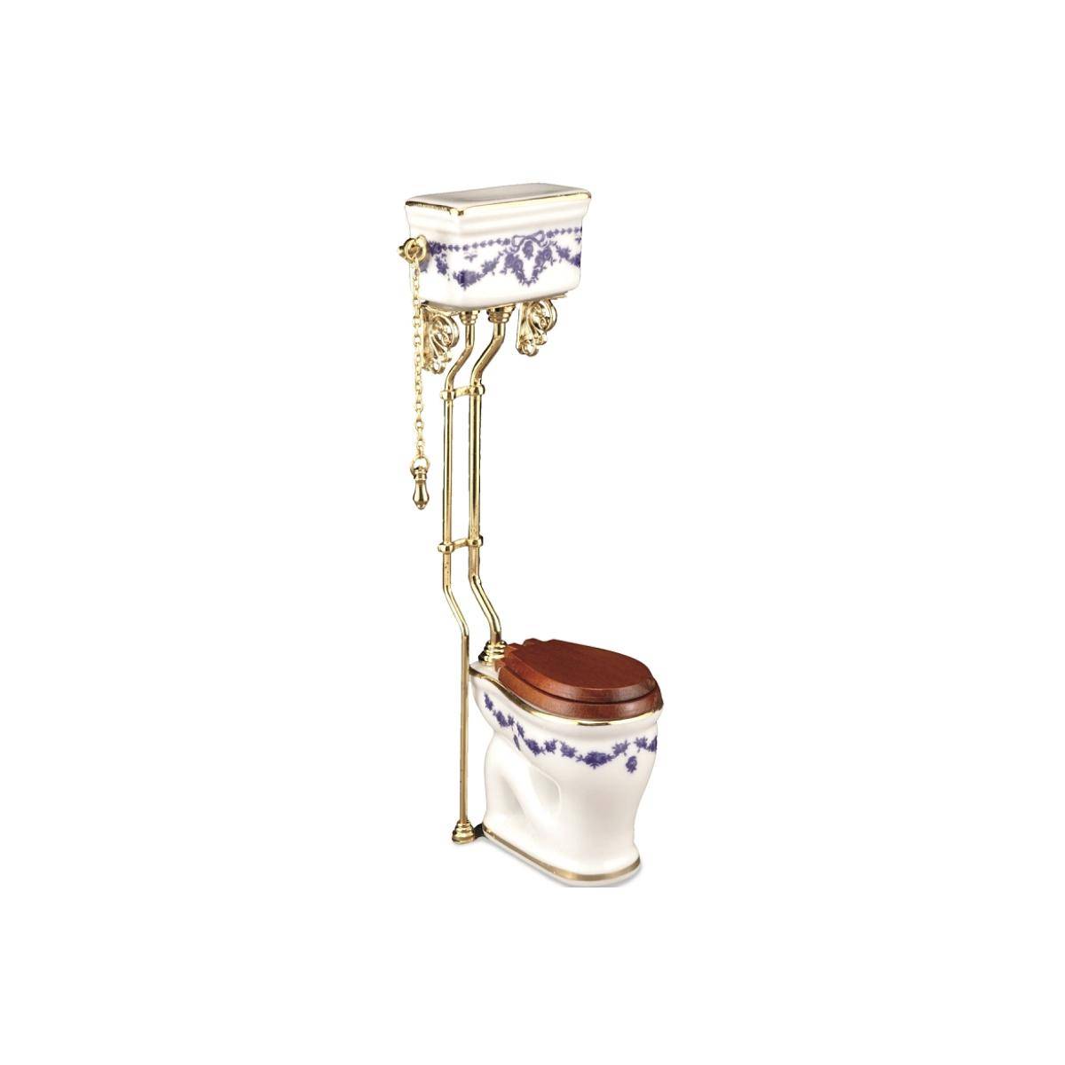 001.744/7 - Hochtoilette "Blaue Schleife", Miniatur