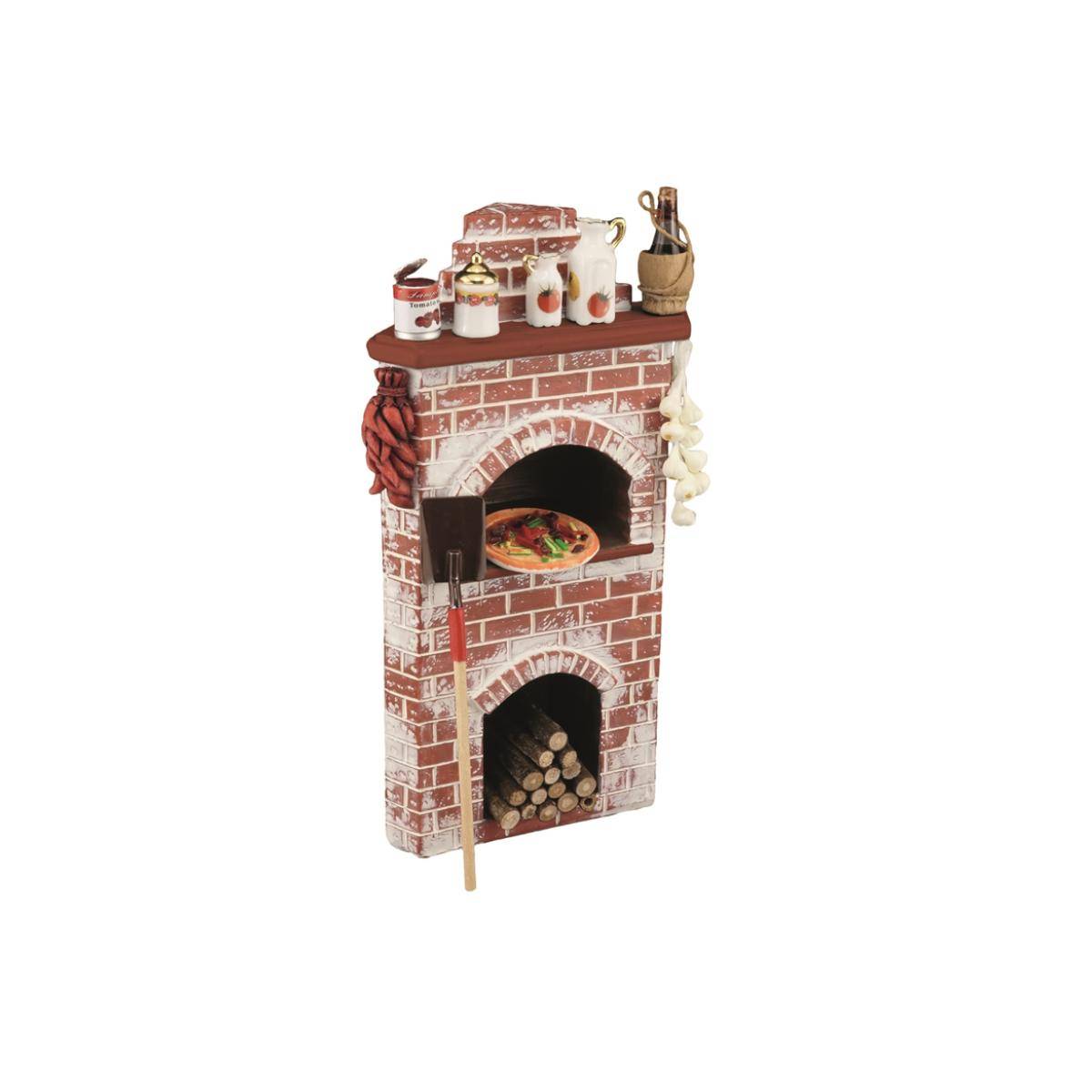 001.857/2 - Pizzaofen, dekoriert, Miniatur