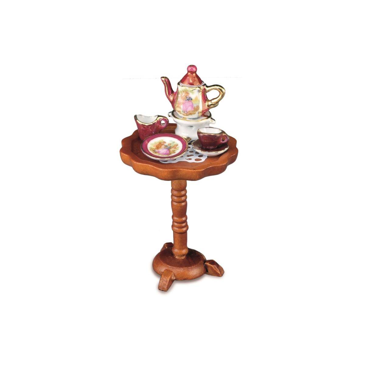 001.858/7 - Wellentisch mit Lüsterservice, Miniatur