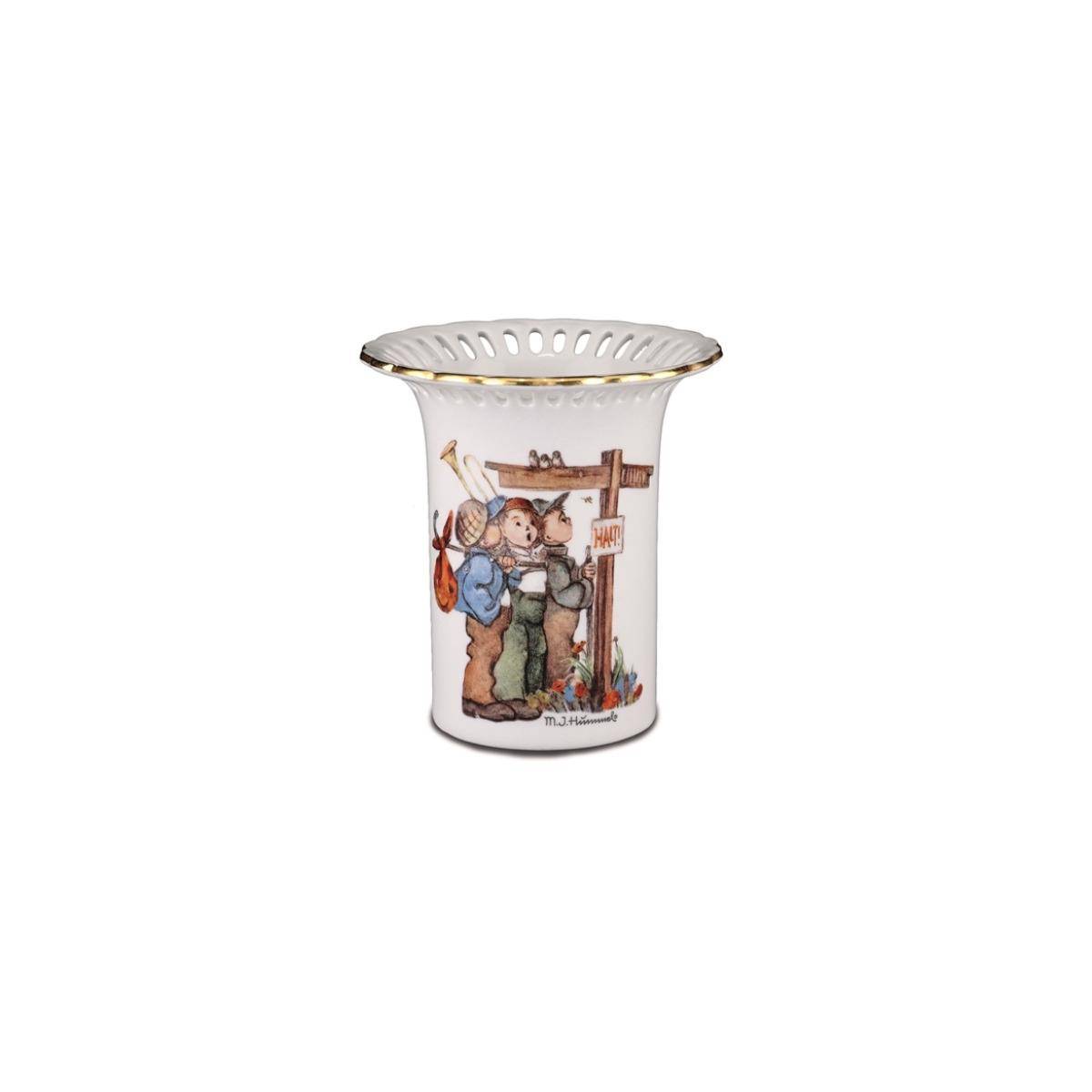 025.308/0 - Durchbruchvase Hummel "Wanderfreunde", Miniatur