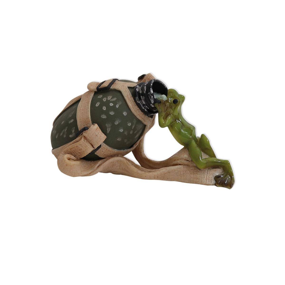 091084 - Keramikfigur "Frosch Paul der Durstige", 7 cm