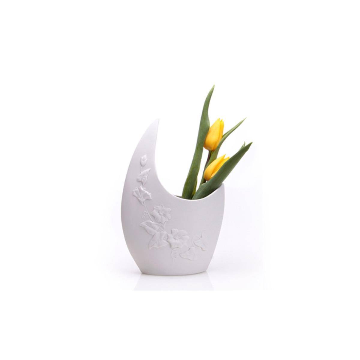 02733 BW - Vase mit Ornament (spitz)