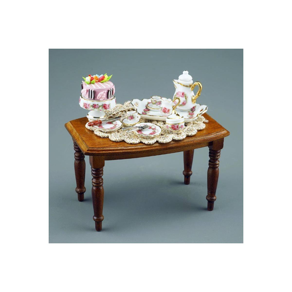 001.850/0 - Biedermeiertisch "Kaffeestunde", Miniatur