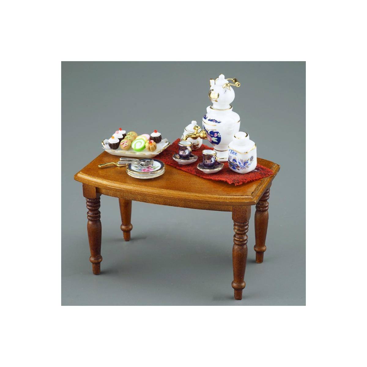 001.850/1 - Biedermeiertisch "Teezeit", Miniatur