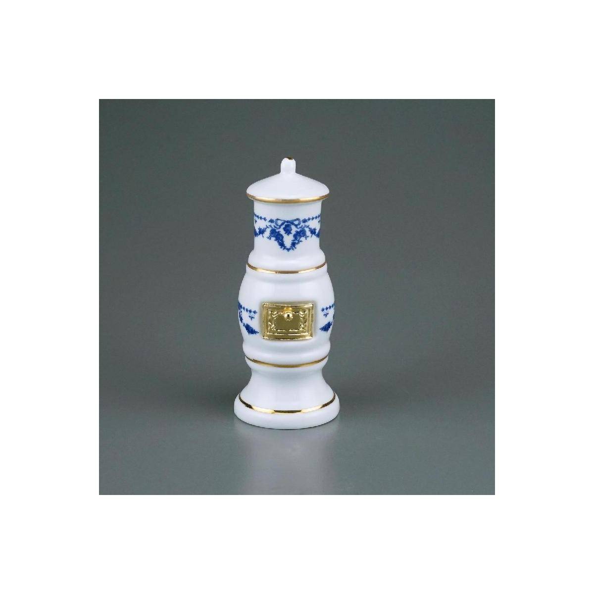 001.763/1 - Badezimmerofen blaue Schleife, Miniatur im Maßstab 1:12