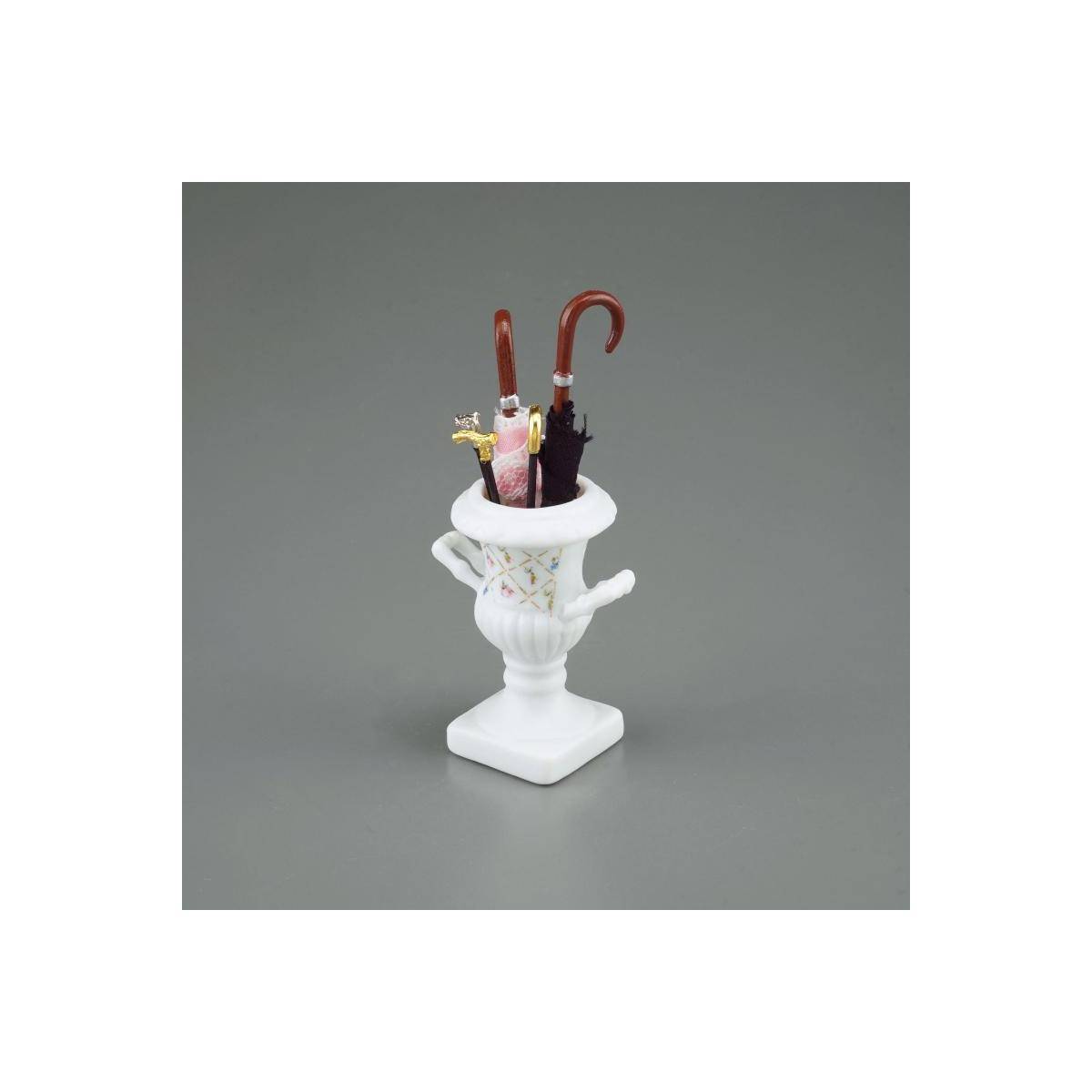 001.652/0 - Schirmständer aus Porzellan, 6-teilig, Miniatur