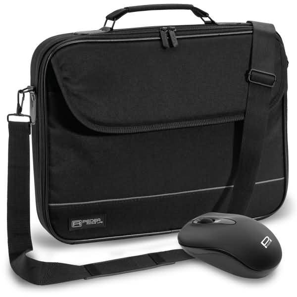PEDEA Notebooktasche -Fair- 39,6cm (15,6-), schwarz + Maus