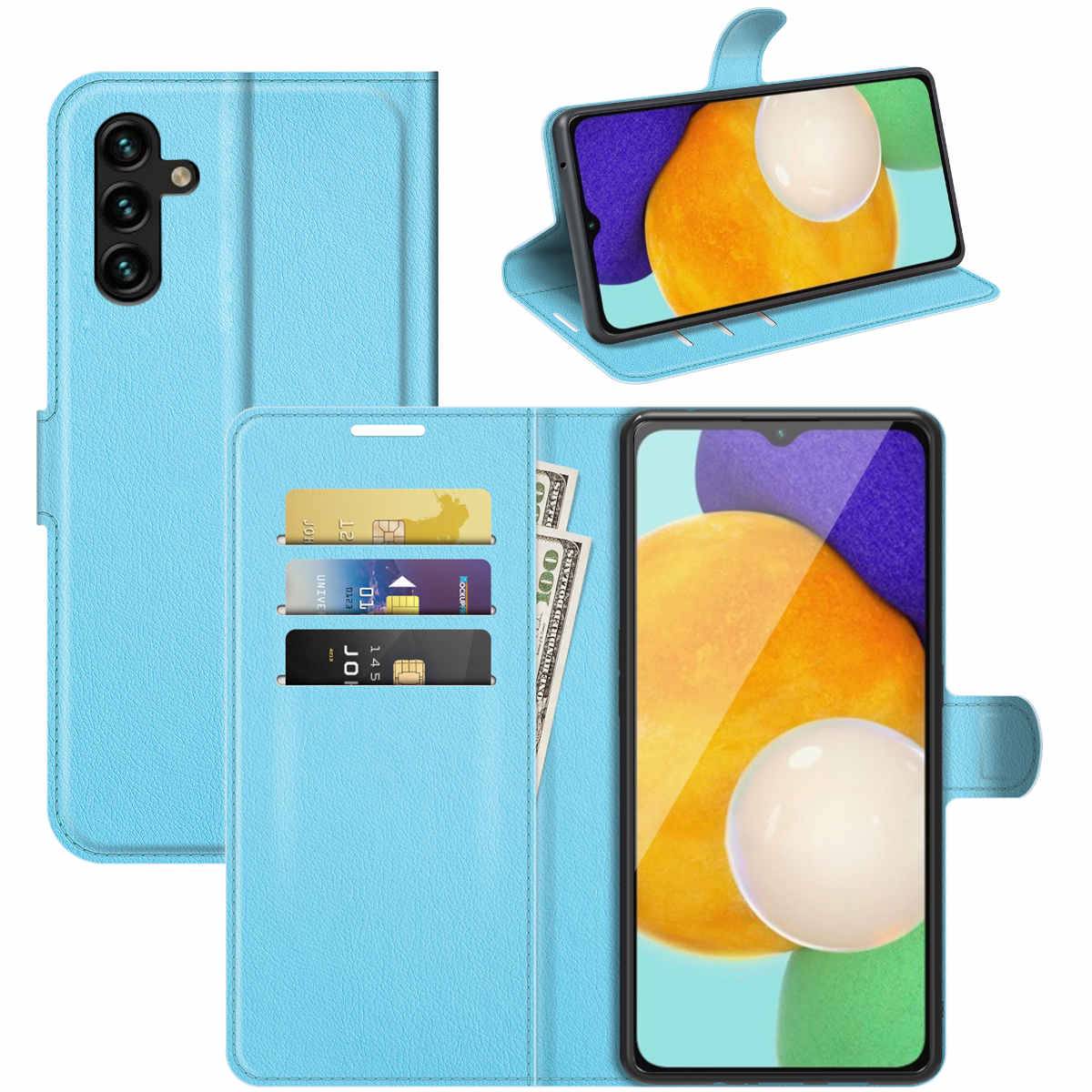 Für Samsung Galaxy A13 5G / A04S Handy Tasche Wallet Premium Schutz Hülle Case Cover Etuis Neu Zubehör Blau