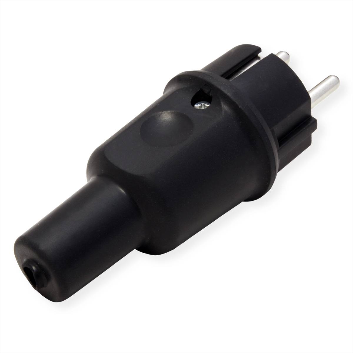 Bachmann 913.169 Schutzkontaktstecker Vollgummi 250V Schwarz IP44, IP20
