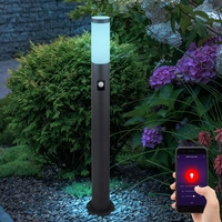 Gartenlampe mit Bewegungsmelder anthrazit Gartenstehlampe Edelstahl Wegeleuchte Garten, 3 Sensoreinstellungen App dimmbar, 1x Smart RGB LED 10W, Gartenlampe mit Bewegungsmelder anthrazit Gartenstehlampe Edelstahl Wegeleuchte Garten, 3 Sensoreinstellungen App dimmbar, 1x Smart RGB LED 10W,