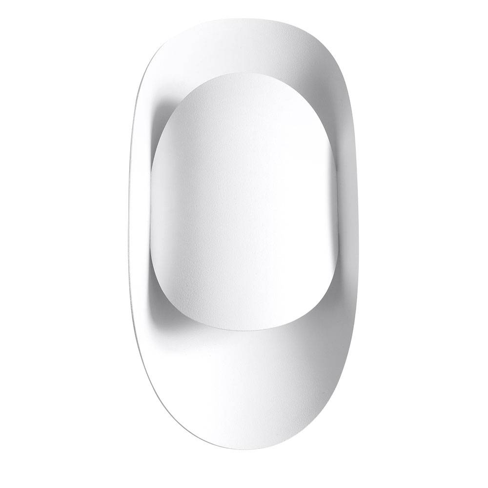 Wandleuchte Treppenhaus Innen Wandlampe Schlafzimmer indirekte Beleuchtung Wohnzimmer, Stahl weiß, 1x G9, H 30 cm