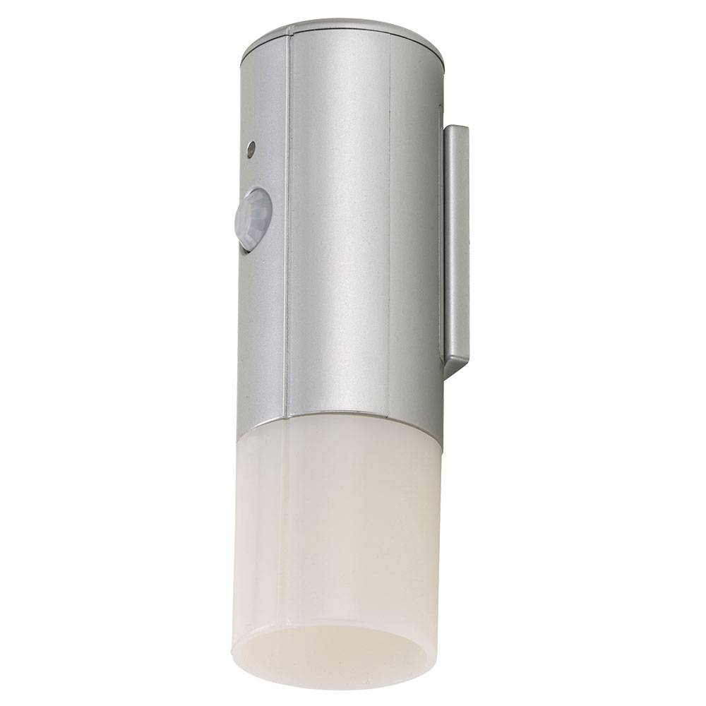 Nachtlicht mit Bewegungsmelder Batterie LED Treppenleuchte mit Bewegungsmelder Nachtlicht mit Batterie, titanfarben, 2x LED 0,06 Watt kaltweiß, DxH