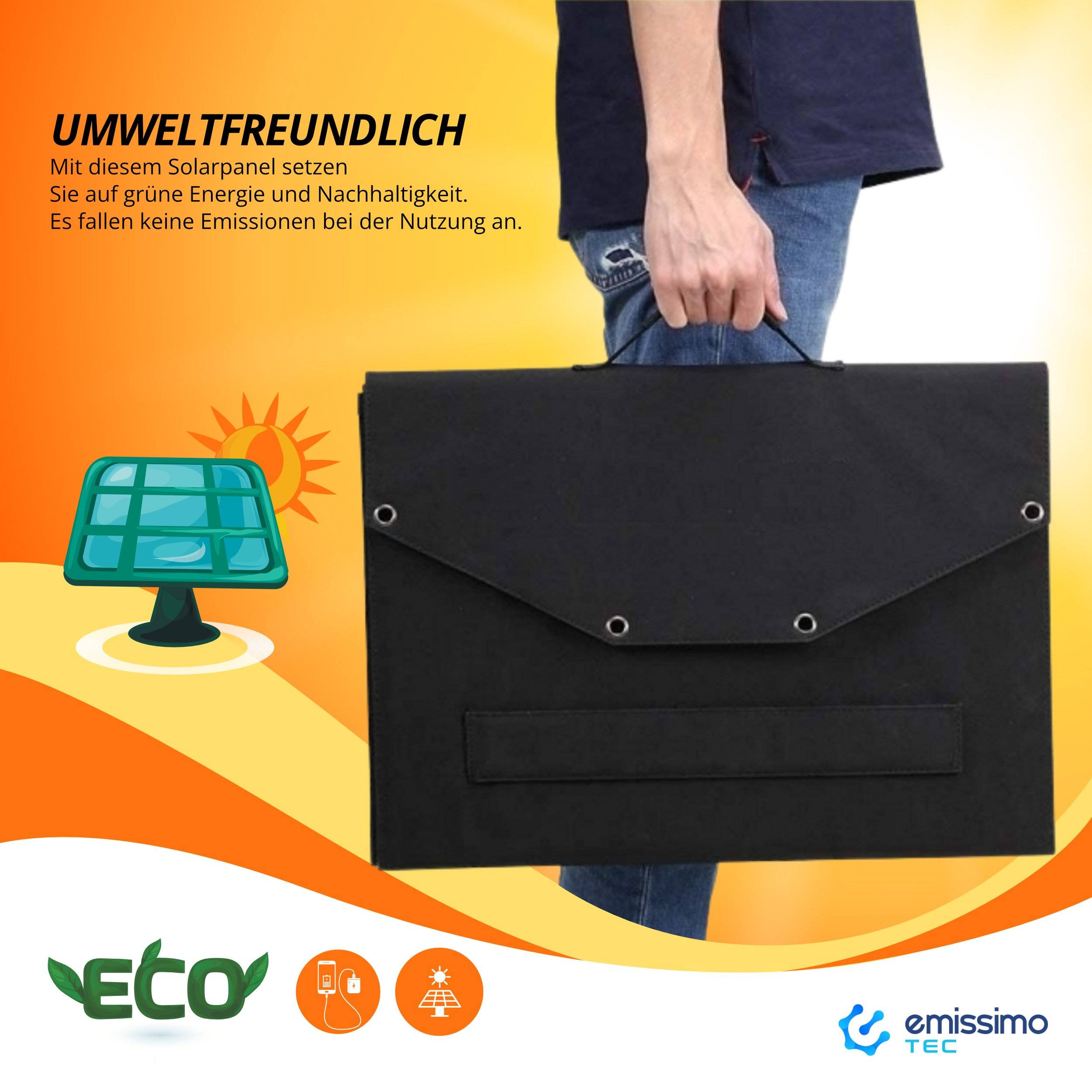 Faltbares Solarpanel 80W - Monokristalline Powerstation mit USB - Hocheffizient & tragbar