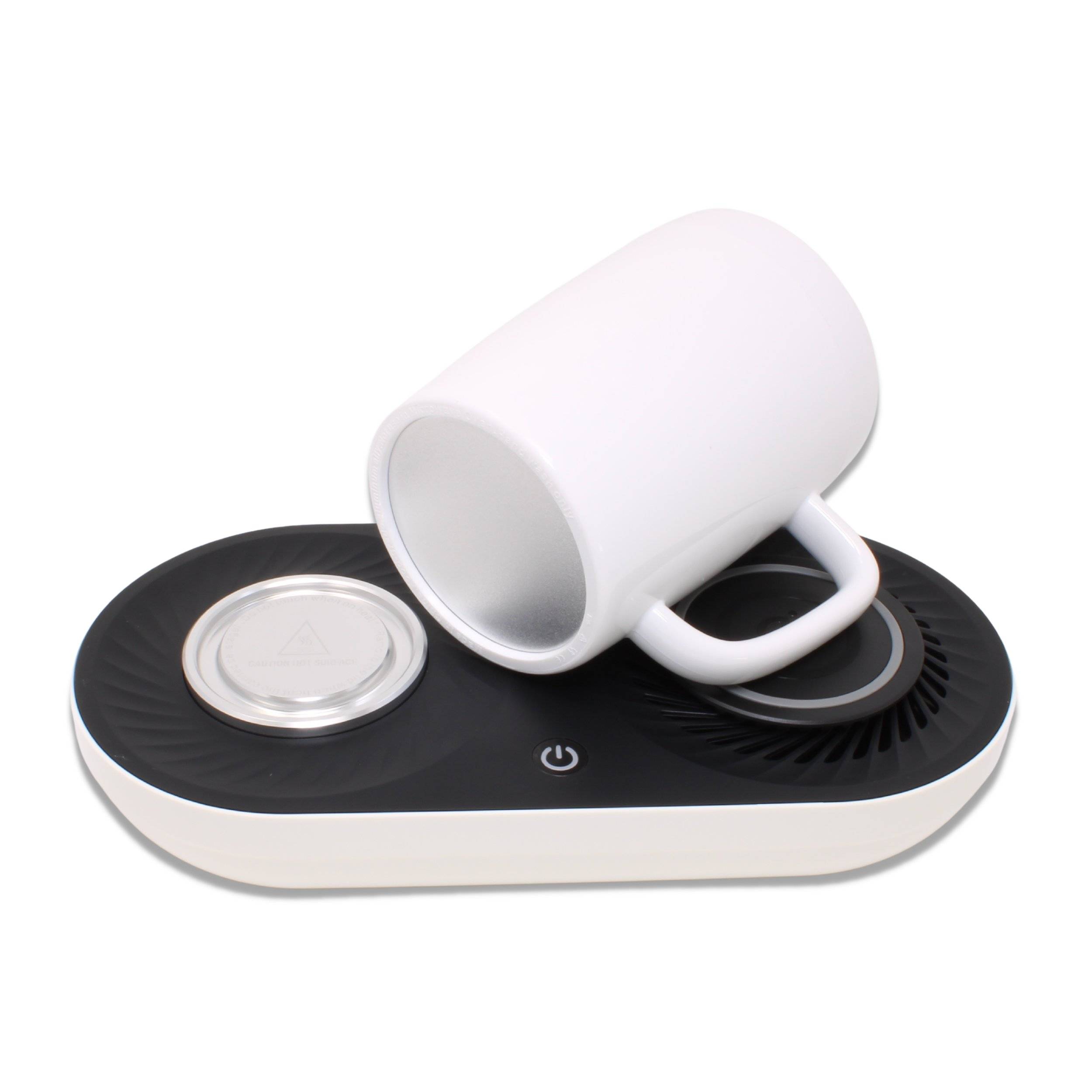 Tassenuntersetzer mit Warmhalte- und Kühlfunktion + kabelloses Schnell-Ladegerät Wireless Charger