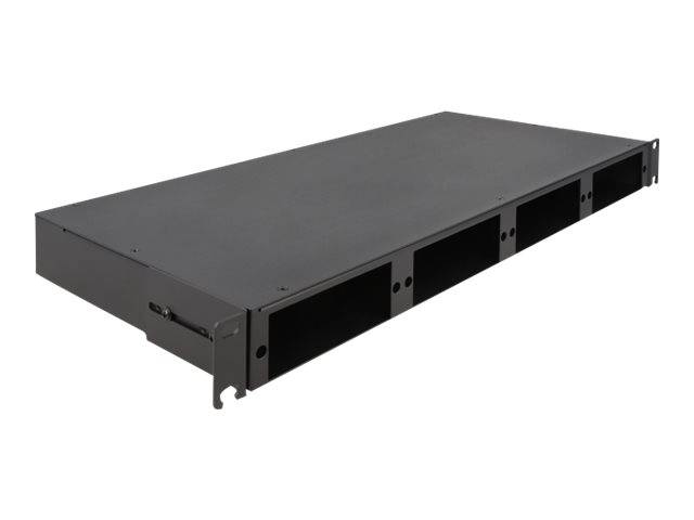 Delock - Glasfaser-Patchpanel (blank) - hohe Dichte - Rack montierbar - Schwarz - 1U - 48.3 cm (19"")