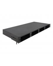 Delock Glasfaser-Patchpanel (blank) - hohe Dichte - Rack montierbar - Schwarz -