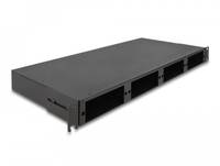 Delock - Glasfaser-Patchpanel (blank) - hohe Dichte - Rack montierbar - Schwarz - 1U - 48.3 cm (19"")