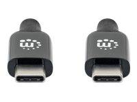 Manhattan USB-C to USB-C Cable, 5m, Active, Male to Male, Black, 10 Gbps (USB 3.