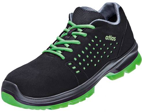 ESD Halbschuh SL 20 green 2.0, S1, Sportline, Unisex, schwarz/neon-grün, Größe 36