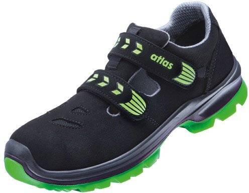ESD Sandale SL 26 green 2.0, S1, Sportline, Unisex, schwarz/neon-grün, Größe 38