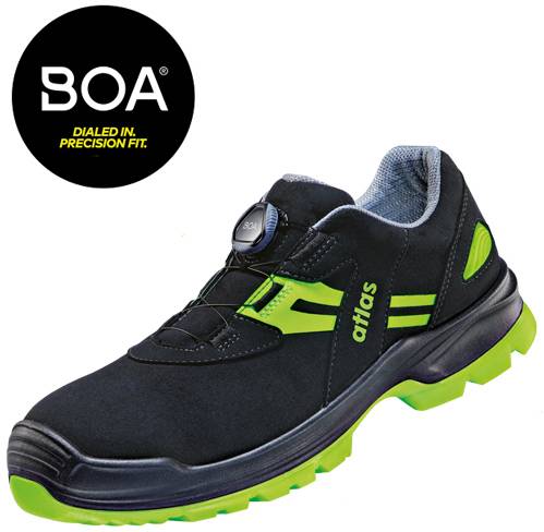 ESD Halbschuh FLASH 5255 XP BOA, S3, Sportline, Unisex, schwarz/neon-gelb, Größe 36