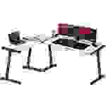 huzaro Hero 6.0 Eckschreibtisch Carbon Schreibtisch Gaming Tisch Computertisch ergonomisch Tischplatte 147x112cm Weiß