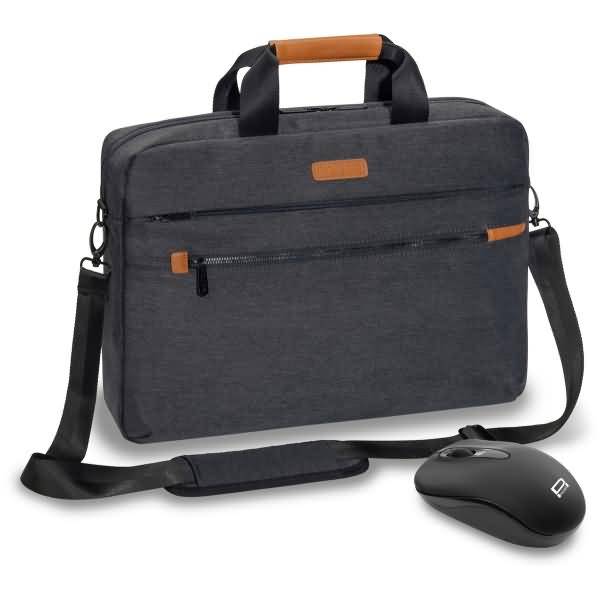PEDEA Notebooktasche -ELEGANCE- Pro 43,9cm (17,3-) grau + Maus