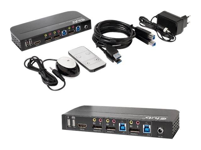 Club 3D CSV-7210 - KVM-/Audio-Switch - 2 x KVM/Audio - 1 lokaler Benutzer - Desk