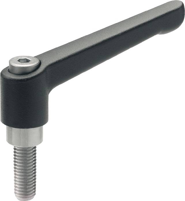 Verstellbarer Klemmhebel GN 300.1 d1 M 8mm l1 63mm l2 16mm AG GANTER
