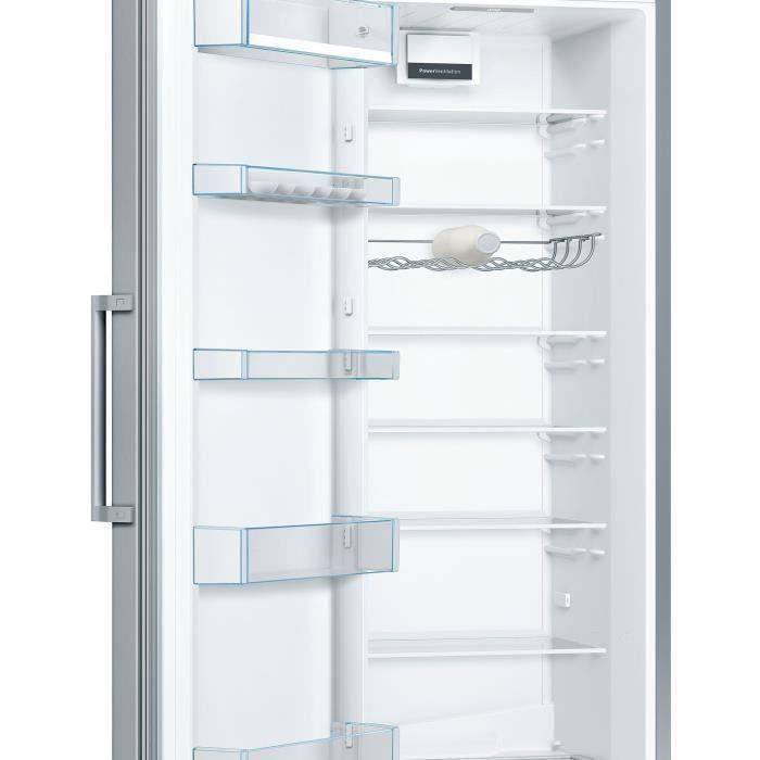 BOSCH KSV36VLEP - Kühlschrank 1 Tür - 346 L - Statische Kälte - A ++ - L 60 x H 186 cm - Silberne Seiten aus Edelstahl
